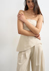 TOPSHOP Sina Asymmetric Bandeau Top, Beige