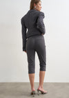 TOPSHOP Cara Bengaline Capri Trousers, Grey