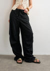 TOPSHOP Camo Cargo Trousers, Black