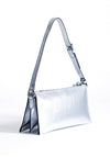 TOPSHOP Simone Distressed Shoulder Bag, Silver