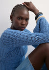 TOPSHOP Knitted Relaxed Sweater, Blue