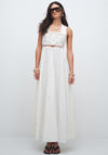 TOPSHOP Milla Broderie Maxi Dress, White