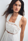 TOPSHOP Milla Broderie Maxi Dress, White
