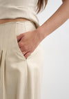 TOPSHOP Sina Barrel Leg Trousers, Beige