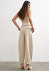 TOPSHOP Sina Barrel Leg Trousers, Beige