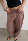 TOPSHOP Sigga Cuffed Leg Trousers, Brown
