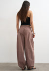 TOPSHOP Sigga Cuffed Leg Trousers, Brown