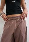 TOPSHOP Sigga Cuffed Leg Trousers, Brown