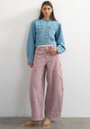 TOPSHOP Evi Cropped Denim Jacket, Light Blue