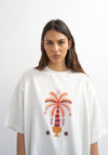 TOPSHOP Paradiso Oversized T-Shirt, Off-White