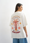 TOPSHOP Paradiso Oversized T-Shirt, Off-White