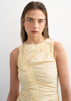 TOPSHOP Sadie Ruched Panel Maxi Dress, Yellow