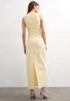 TOPSHOP Sadie Ruched Panel Maxi Dress, Yellow