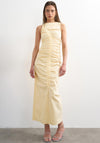 TOPSHOP Sadie Ruched Panel Maxi Dress, Yellow