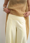 TOPSHOP Sierra Wide Leg Trousers, Yellow