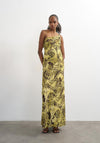 TOPSHOP Vaya Sleeveless Maxi Dress, Green Multi