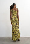 TOPSHOP Vaya Sleeveless Maxi Dress, Green Multi