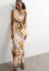 TOPSHOP Vana Tie Detail Maxi Dress, Yellow Multi