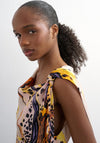 TOPSHOP Vana Tie Detail Maxi Dress, Yellow Multi