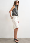 TOPSHOP Joa Denim Barrel Jorts, White