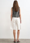 TOPSHOP Joa Denim Barrel Jorts, White