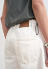 TOPSHOP Joa Denim Barrel Jorts, White