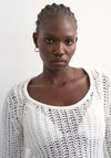 TOPSHOP Knitted Relaxed Sweater, Ivory