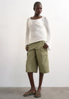 TOPSHOP Knitted Relaxed Sweater, Ivory