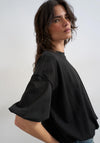TOPSHOP Mandy Bubble Hem T-Shirt, Black