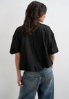 TOPSHOP Mandy Bubble Hem T-Shirt, Black