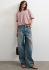 TOPSHOP Mandy Bubble Hem T-Shirt, Pink