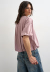 TOPSHOP Mandy Bubble Hem T-Shirt, Pink