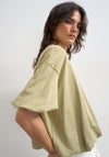 TOPSHOP Mandy Bubble Hem T-Shirt, Green