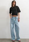 TOPSHOP Malle Drawstring Detail T-Shirt, Black