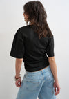 TOPSHOP Malle Drawstring Detail T-Shirt, Black