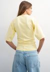 TOPSHOP Malle Drawstring Detail T-Shirt, Buttercream Yellow