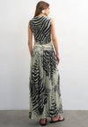 TOPSHOP May Mesh Zebra Maxi Dress, Black