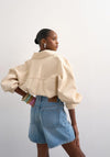 TOPSHOP Vigga Denim Shorts, Light Blue Demin