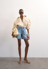 TOPSHOP Vigga Denim Shorts, Light Blue Demin