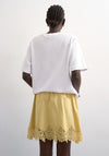 TOPSHOP Nicole Lace Trim Mini Skirt, Yellow