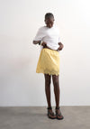 TOPSHOP Nicole Lace Trim Mini Skirt, Yellow