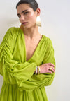 TOPSHOP Nova Bubble Hem Mini Dress, Green