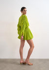 TOPSHOP Nova Bubble Hem Mini Dress, Green