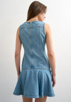 TOPSHOP Elara Denim Mini Dress, Light Blue