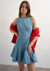 TOPSHOP Elara Denim Mini Dress, Light Blue