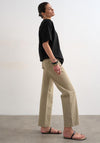 TOPSHOP Ember Low Rise Wide Denim Jeans, Beige