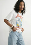 TOPSHOP Premium Boxy Shellfish Graphic T-Shirt, White