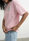 TOPSHOP Premium Boxy Vase Graphic T-Shirt, Pink
