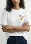 TOPSHOP Premium Boxy Lemon Graphic T-Shirt, White