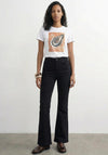 TOPSHOP Kia Everyday Oyster Graphic Fitted T-Shirt, White